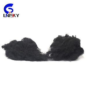 black recycled polyester staple fiber from used pet bottle recycling plant polyester staple fiber