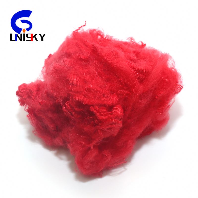 dope dyed colored recycled polyester staple fiber / polyester fibre