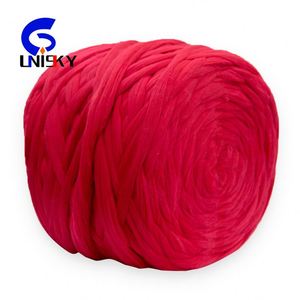 dope dyed recycled red Polyester Tops for spinning