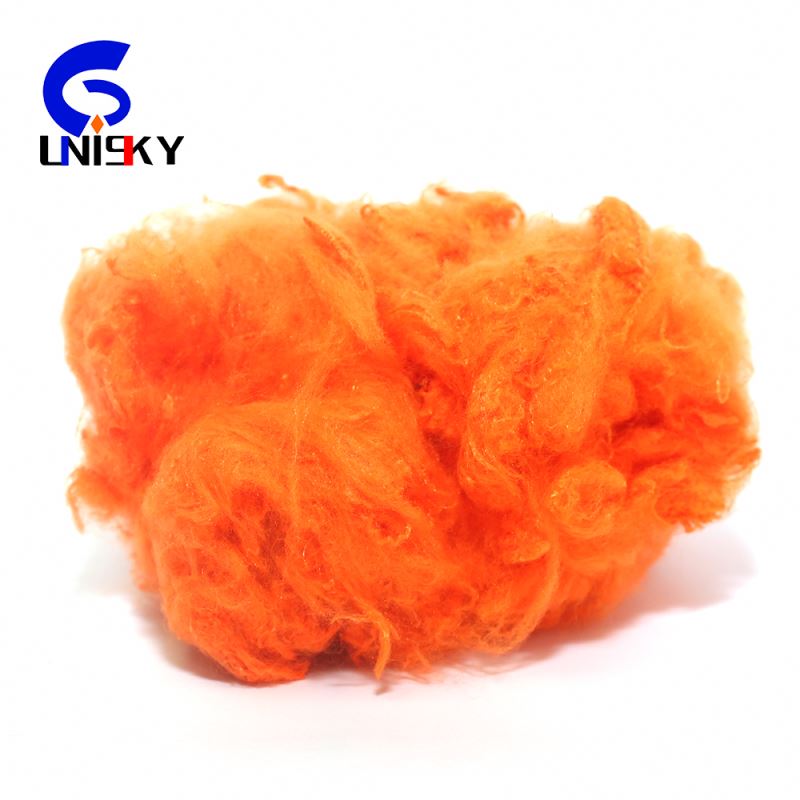 recycled Polyester staple fiber solid fiber for carpet production