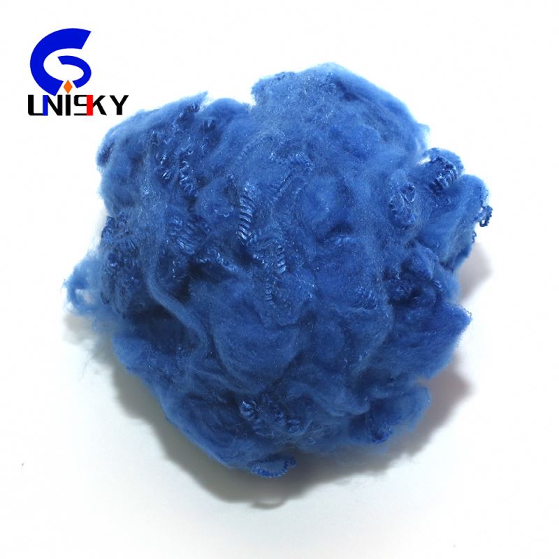 dope dyed recycled polyester staple fiber 1.4D*45mm raw material for textiles