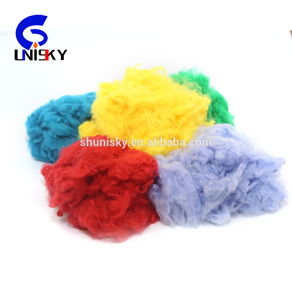 1.5-15d Recycled dope dyed Polyester Staple Fiber color psf